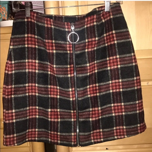 Active USA 🍁 Plaid Skirt (Sweater Fall Zipper) - Picture 5 of 9